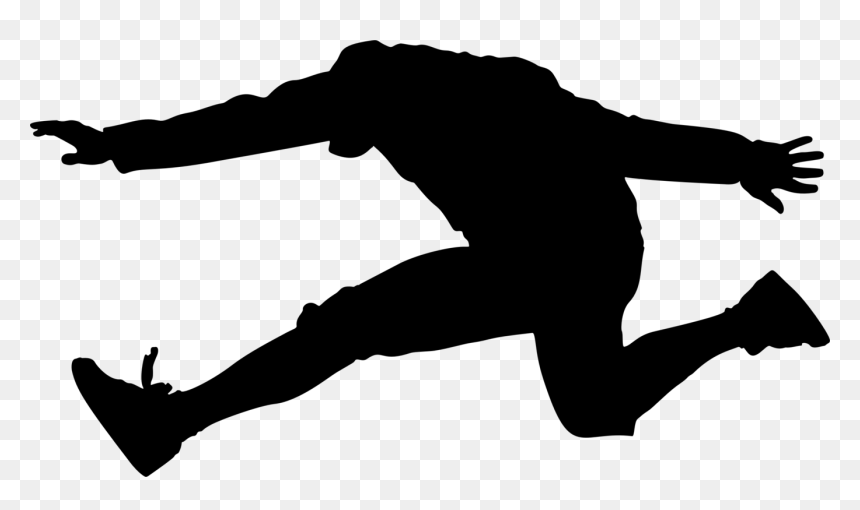 Silhouette, HD Png Download - man jumping png
