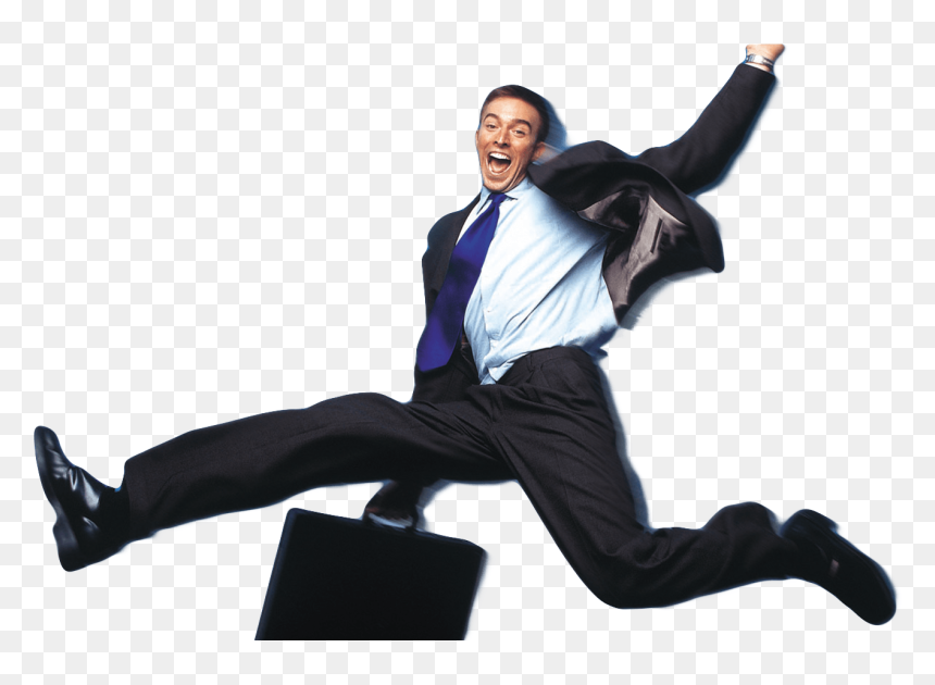 Jumping Office Man, HD Png Download - man jumping png