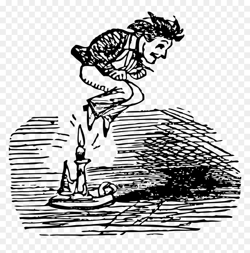 Jack Be Nimble Art, HD Png Download - man jumping png