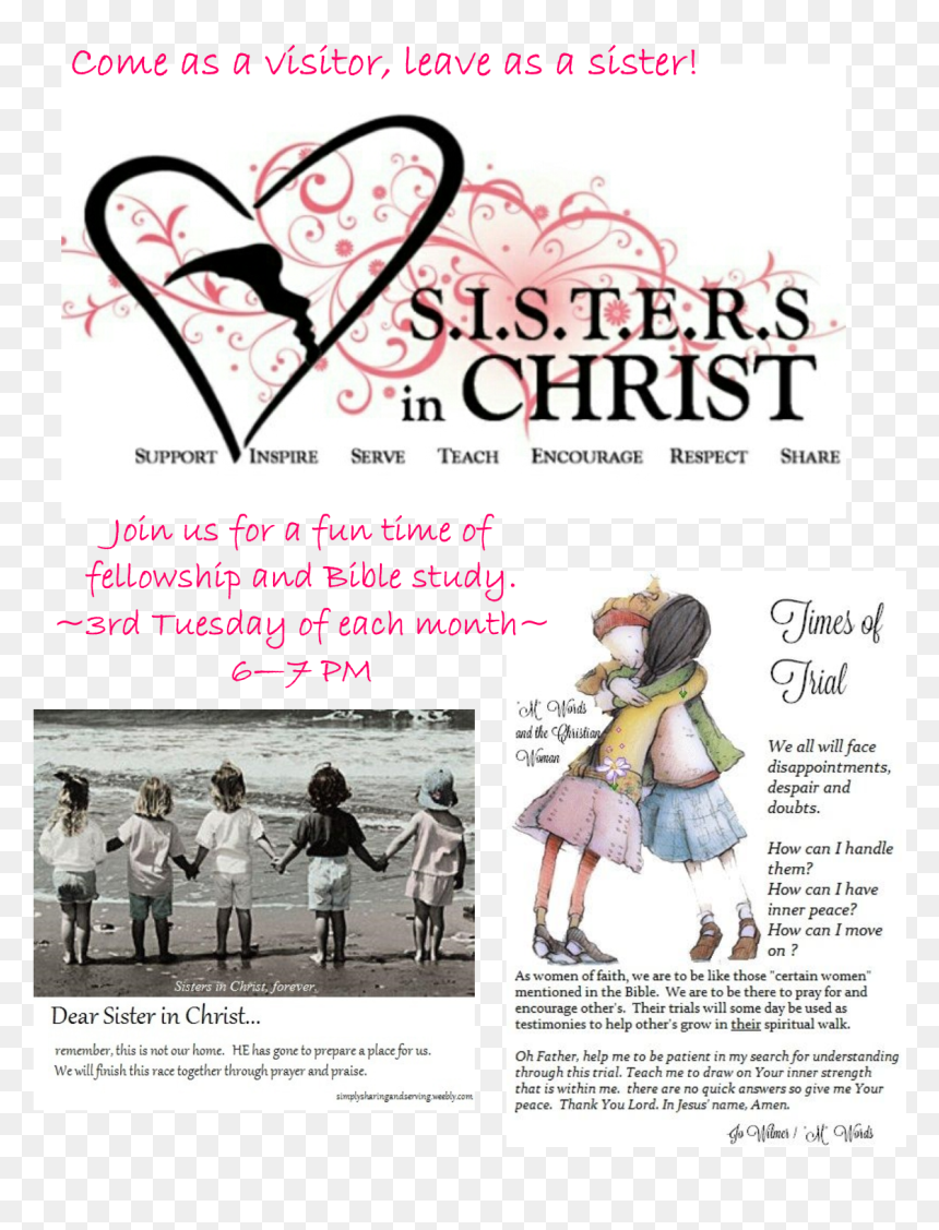Secret Sisters , Png Download - Encouragement For Sister In Christ, Transparent Png - sister png