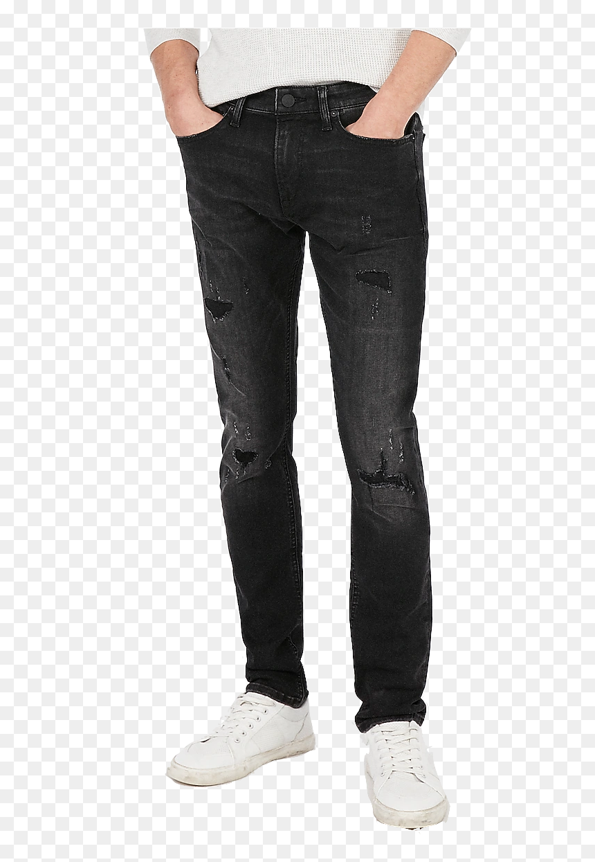 Frame L Homme Skinny Fit Jeans, HD Png Download - ripped jeans png
