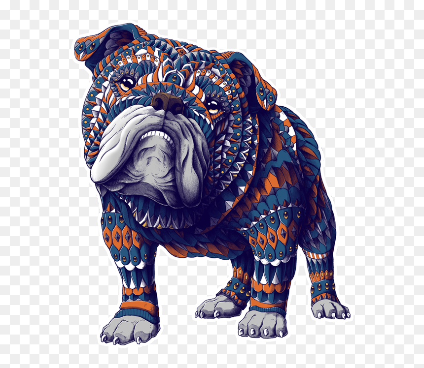 Bulldog Ingles Mandala, HD Png Download - english bulldog png
