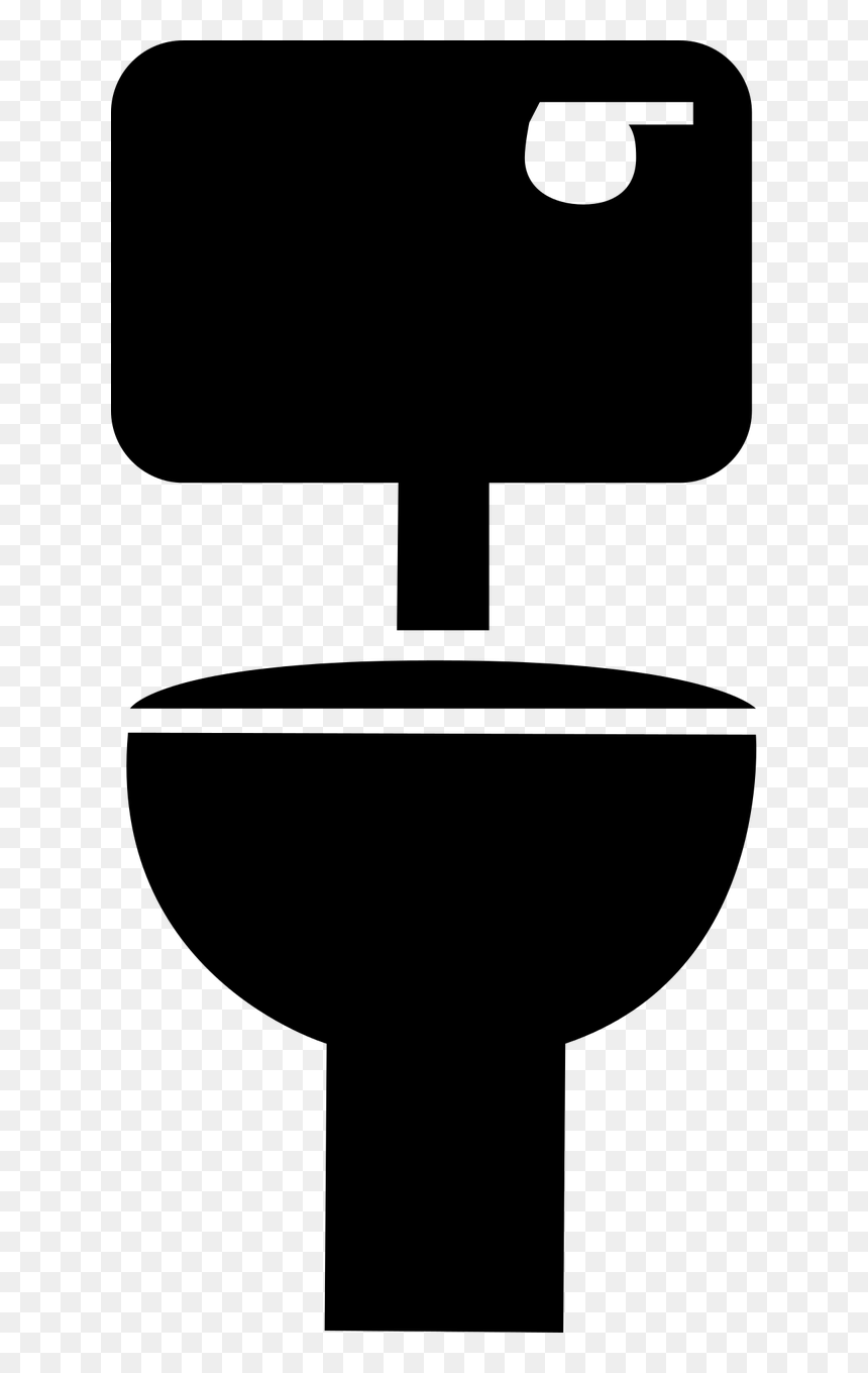 Silhouette Toilet Png, Transparent Png - restroom png