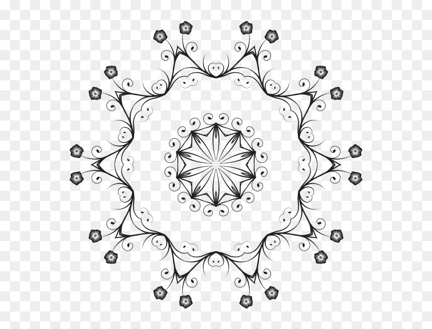 Flowery Lace Silhouette - 10 Brain Domains Fasd, HD Png Download - lace pattern vector png