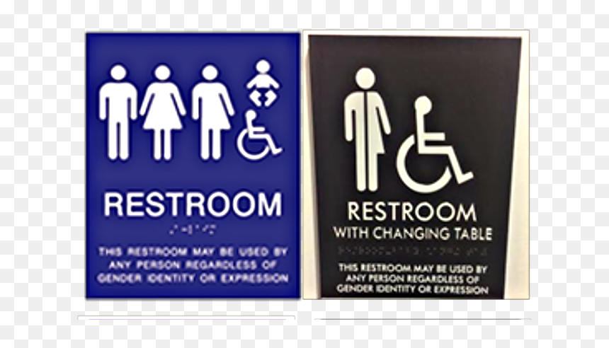 The Gender-neutral Signs Above And Those That Follow - Any Gender Restroom Signs, HD Png Download - restroom png