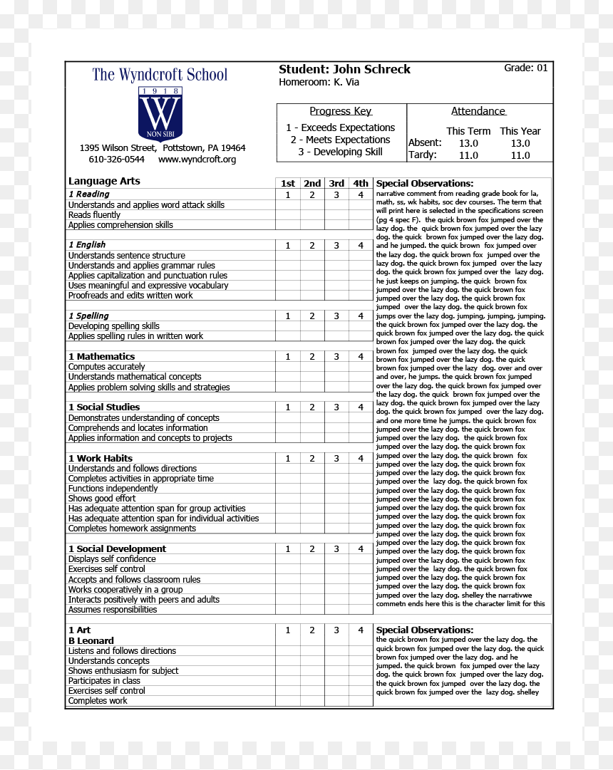 Document, HD Png Download - report card png