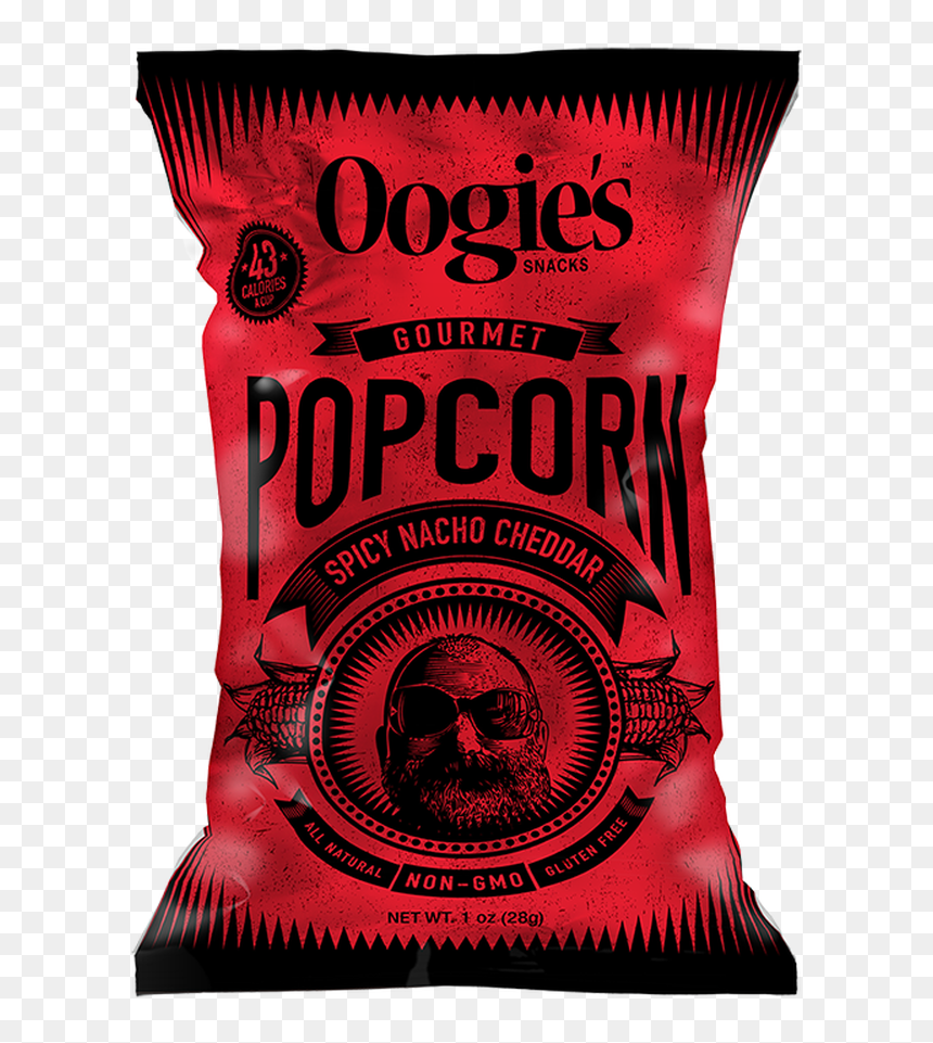 Oogie"s Snacks Spicy Nacho Cheddar Popcorn Single Serve - Oogie's White Cheddar Popcorn, HD Png Download - nacho png