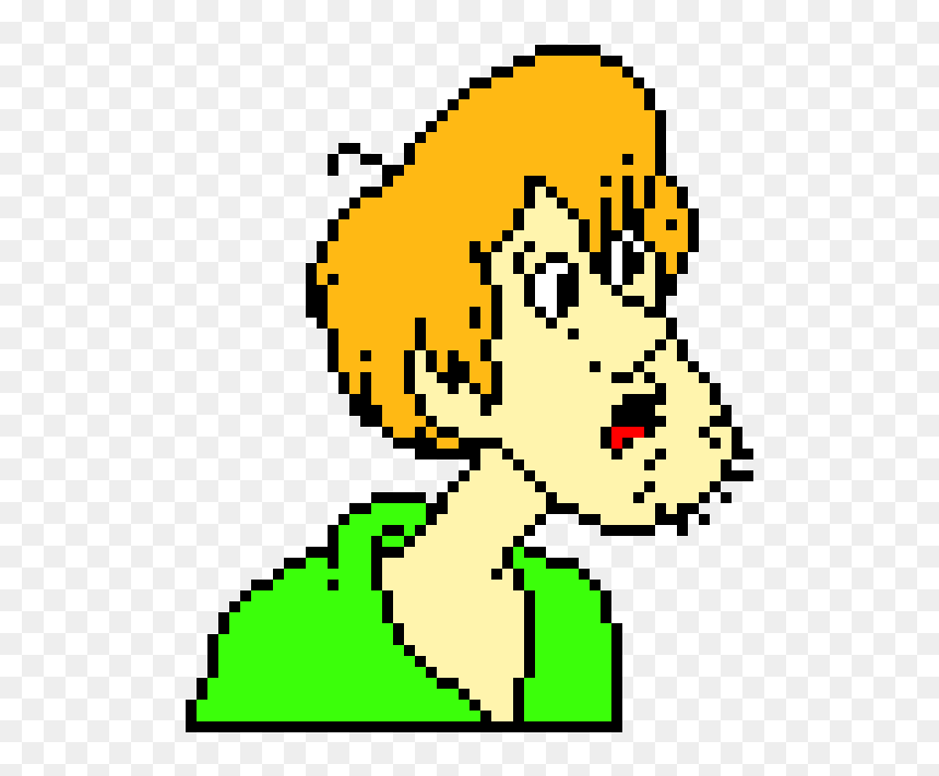 Yellow,graphics,clip Art,line Art,art - Shaggy Minecraft Pixel Art, HD Png Download - police line do not cross png