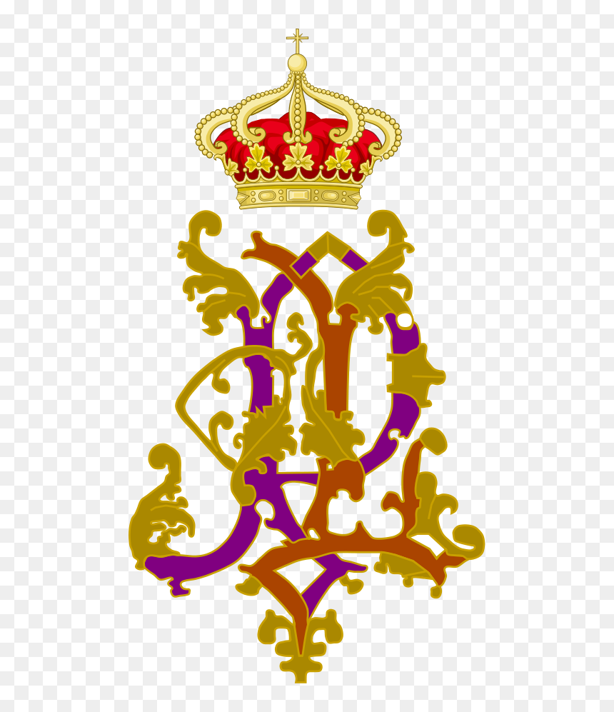Dual Cypher Of King Luis I And Queen Maria Pia Of Portugal - Illustration, HD Png Download - king and queen png