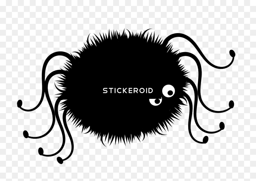 Cute Halloween Clipart Black And White, HD Png Download - spider.png