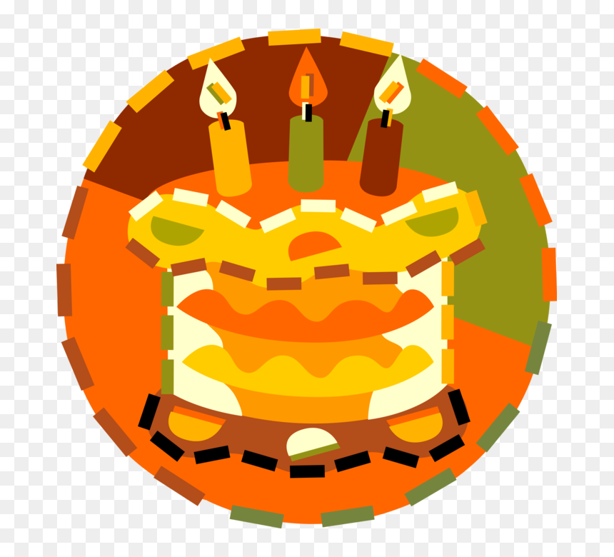 Vector Illustration Of Dessert Pastry Birthday Cake, HD Png Download - birthday cake clipart png