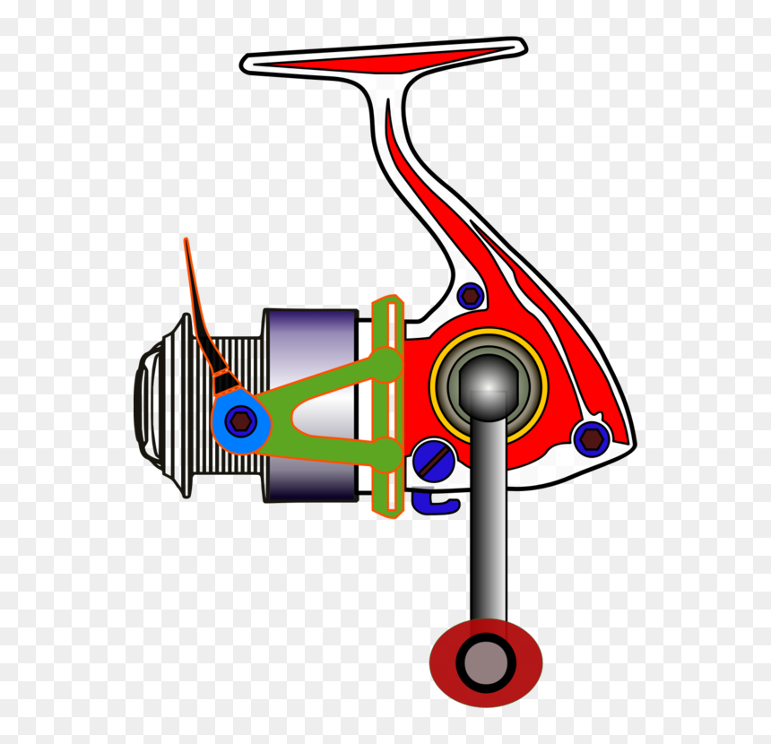 Angle,area,line - Fishing Reel Clipart Free, HD Png Download - reel png