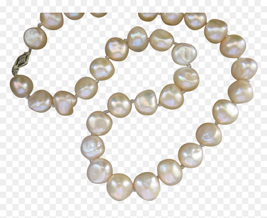 Antique Baroque Pearl Necklace, HD Png Download - pearls png