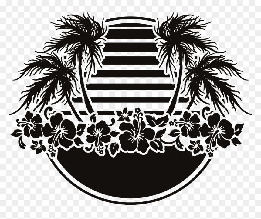 Tropical Party Silhouette Png, Transparent Png - label png