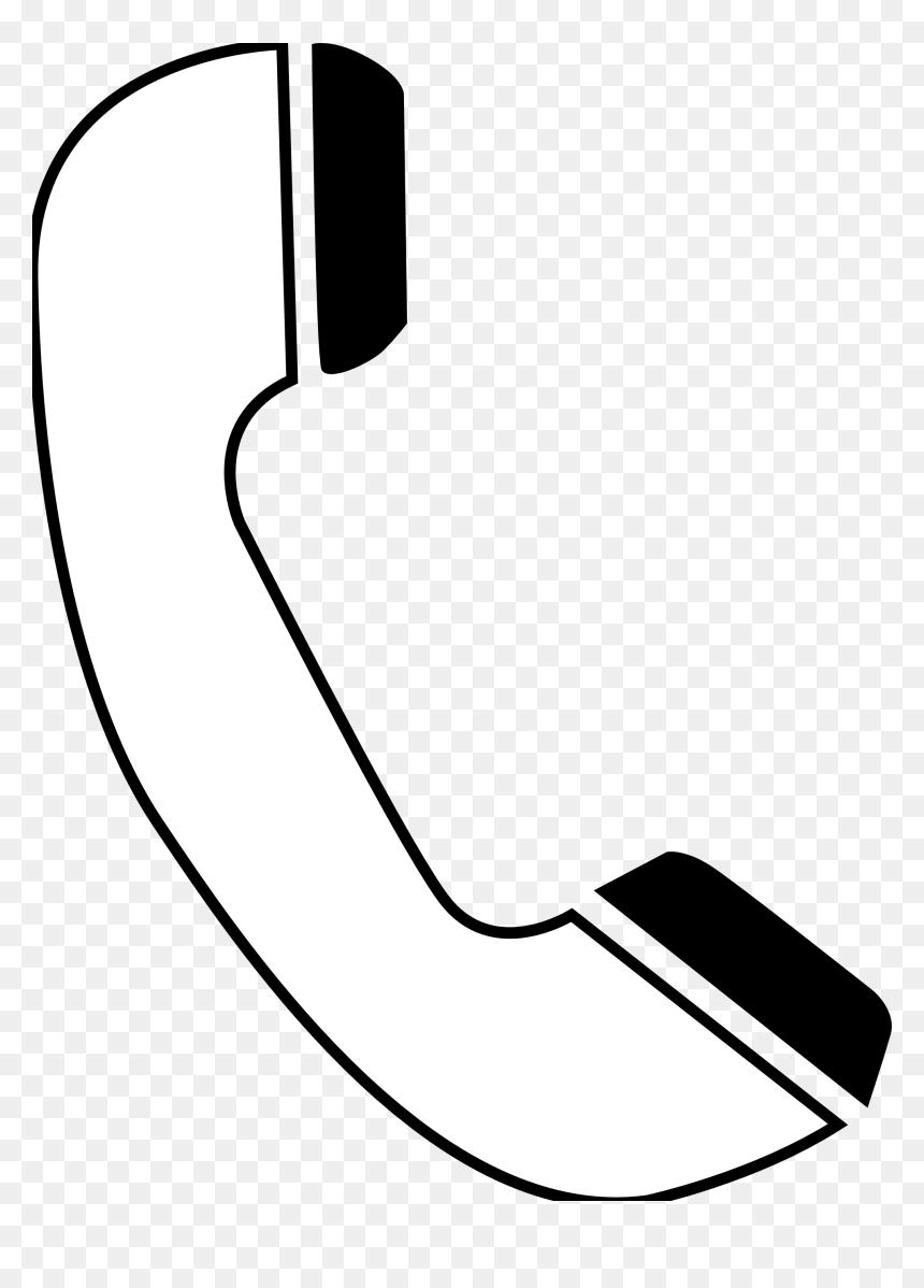 Phone Clipart Black And White, HD Png Download - telephone png