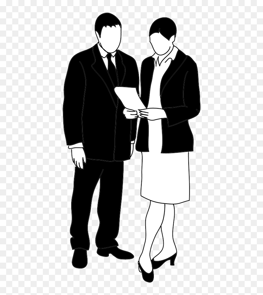 Business Man And Women Png, Transparent Png - people standing and talking png