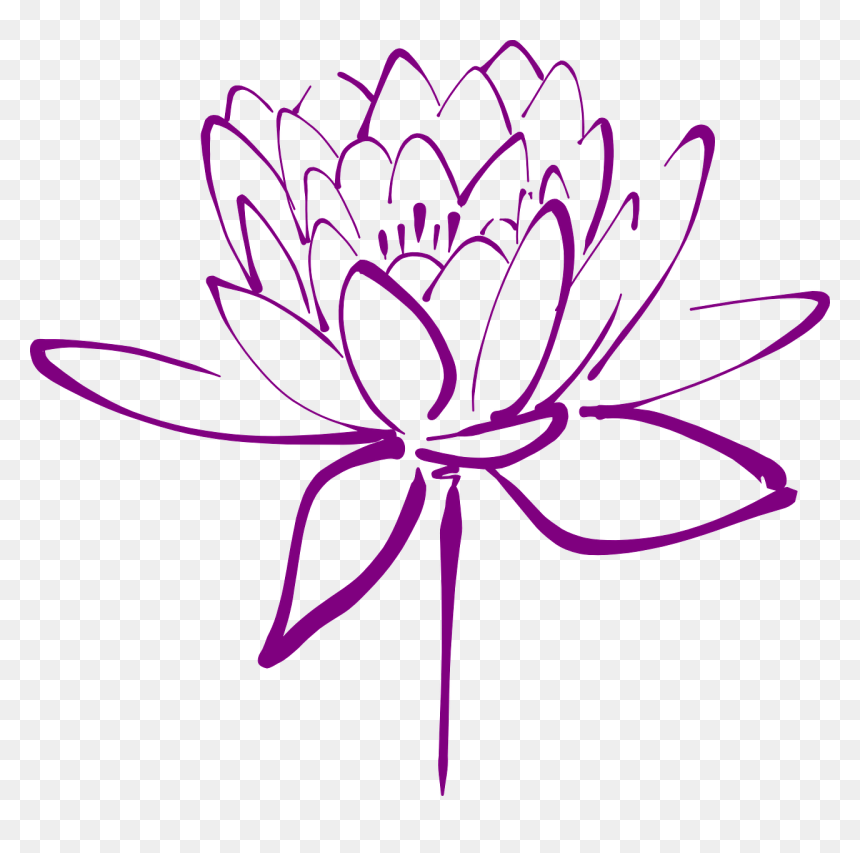 Clipart Purple Lotus Flower, HD Png Download - lotus flower png