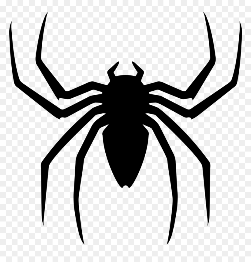 Superhero Black And White, HD Png Download - spiderman logo png