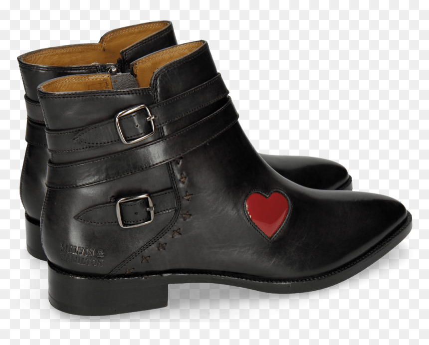 Ankle Boots Candy 5 Black Heart Patent Red - Motorcycle Boot, HD Png Download - black heart png