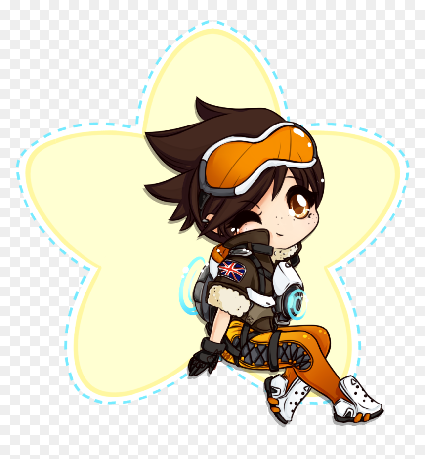 Overwatch Chibi Png, Transparent Png - tracer png