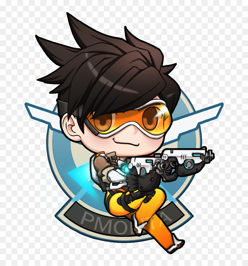 Overwatch Fanart Tracer Chibi, HD Png Download - tracer png