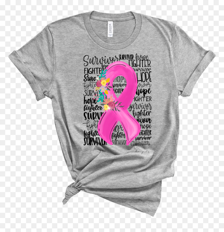 T-shirt, HD Png Download - pink ribbon png