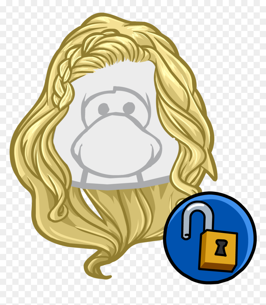 Free Penguin Codes Hair, HD Png Download - blonde hair png