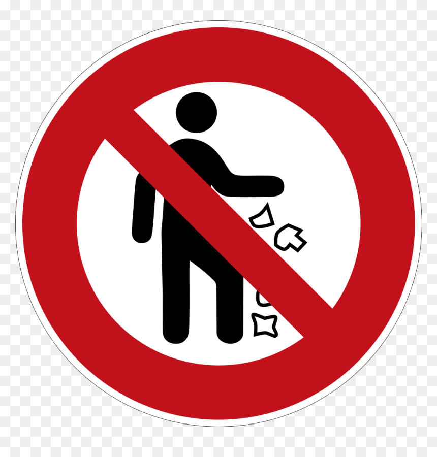 Pictogram No Littering, HD Png Download - no symbol png