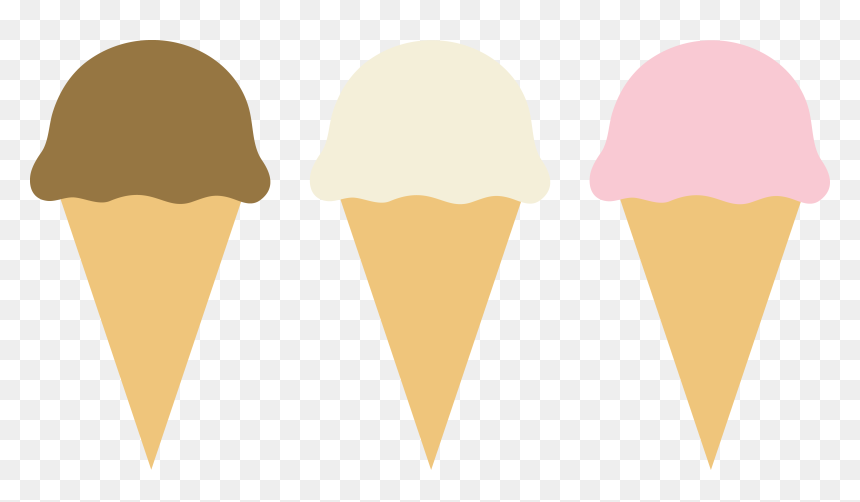 Simple Ice Cream Cartoon, HD Png Download - ice cream cone png