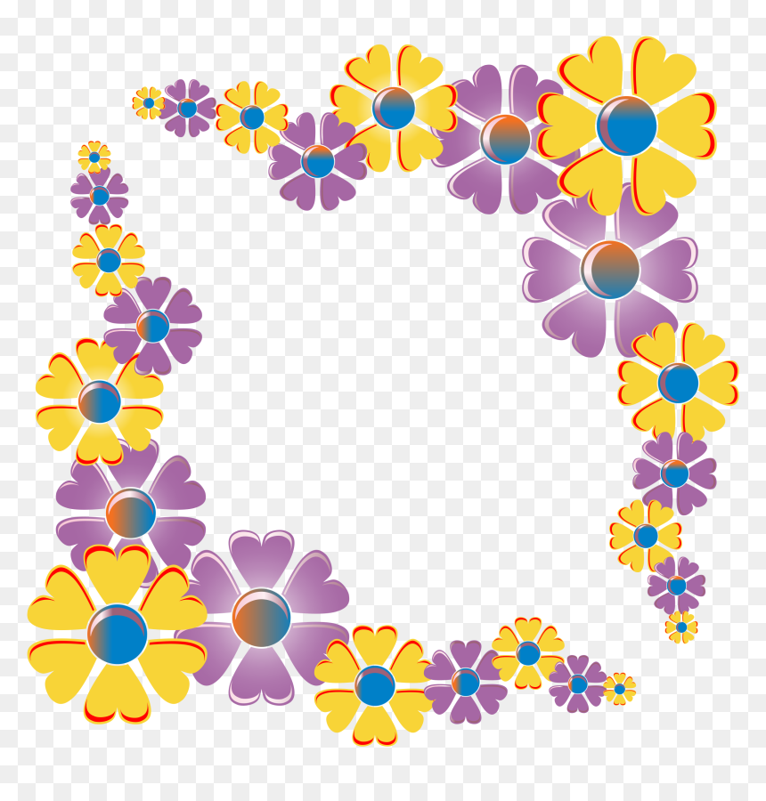 Flower Clipart Corner, HD Png Download - corner designs png