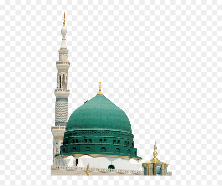 Green Dome Masjid Nabawi, HD Png Download - masjid png