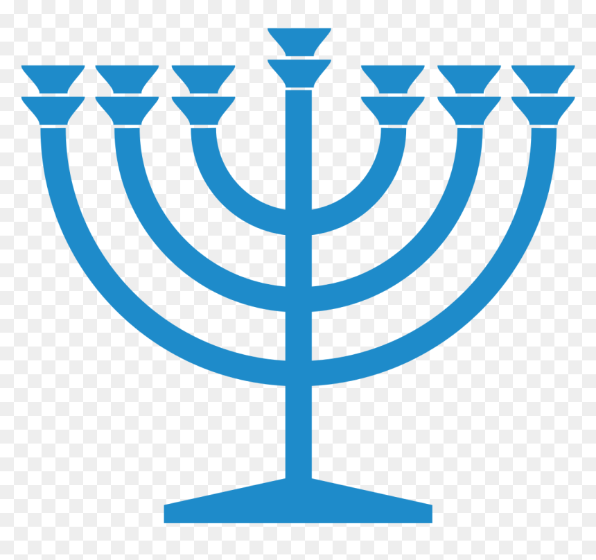 Clip Transparent Download Blue Menorah Clipart - Clip Art Menorah, HD Png Download - menorah clipart png