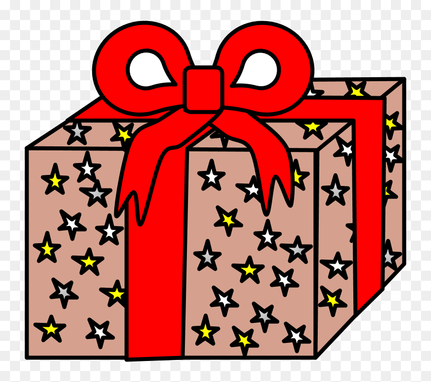 Transparent Wrap Clipart - Wrapped Gift Clipart, HD Png Download - stars png images