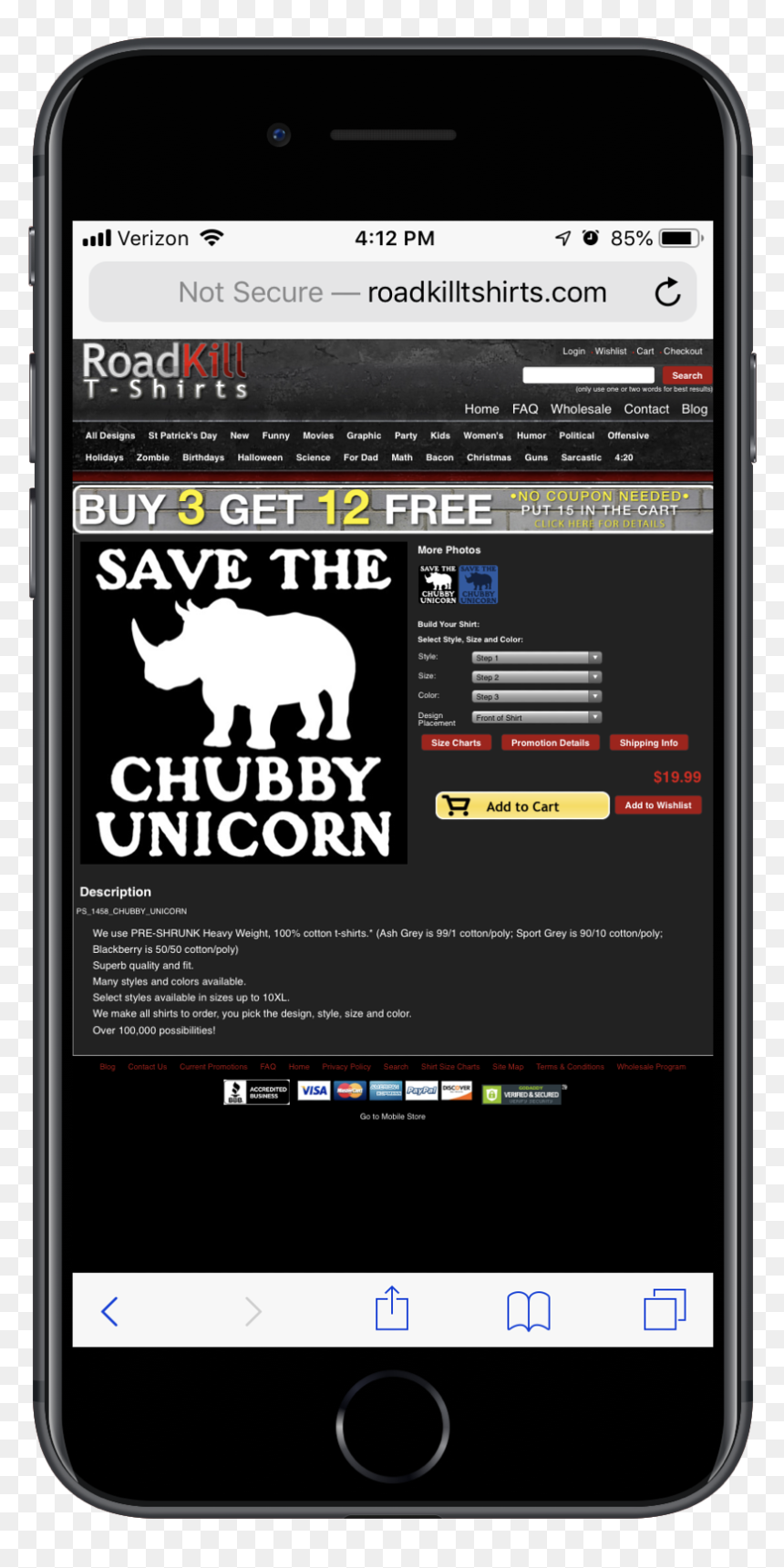 Roadkill T-shirts Not Responsive On Mobile - Mobile Landing Page, HD Png Download - shocked patrick png