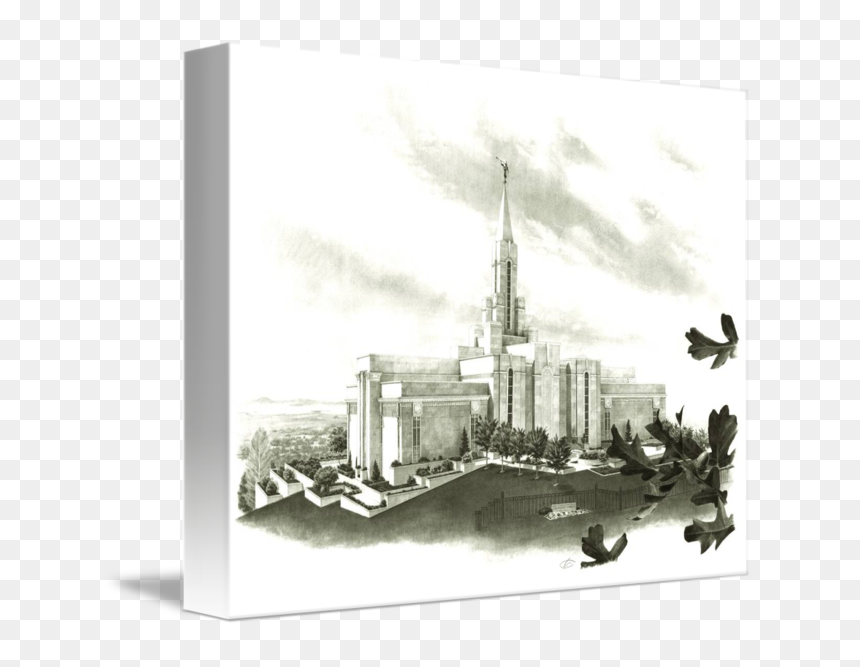 Bountiful Utah Temple In Sepia Lds Mormon By Craig - Bountiful Utah Lds Bountiful Temple Pictures Pencil, HD Png Download - lds temple png