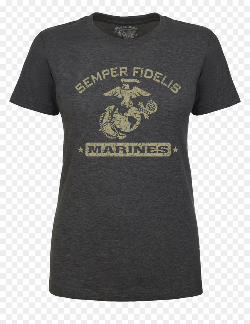 T Shirt Marines Corps, HD Png Download - marine corps emblem png