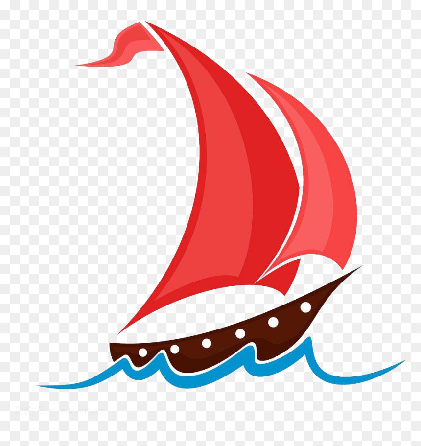 Viking Ship Clipart Beached - Boat Sailing Drawing, HD Png Download - viking ship png