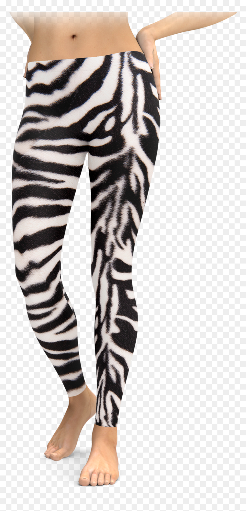 Zebra Stripes Leggings - Leggings, HD Png Download - zebra stripes png