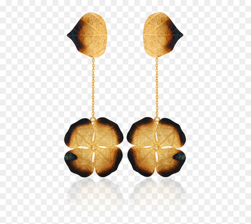Lily Pad With Ember Detail Earrings - Earrings, HD Png Download - lilypad png