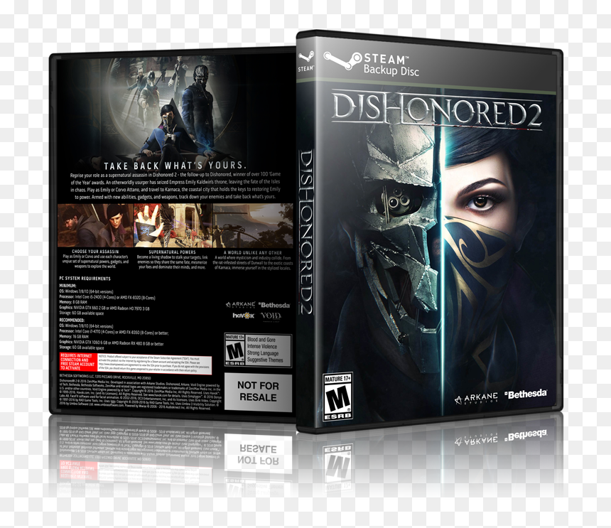 Transparent Corvo Attano Png - Dishonored 2 Box Art, Png Download - dishonored png
