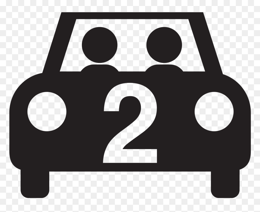 Driving In A Car Black People Png - Silhouette Car With People, Transparent Png - two people png