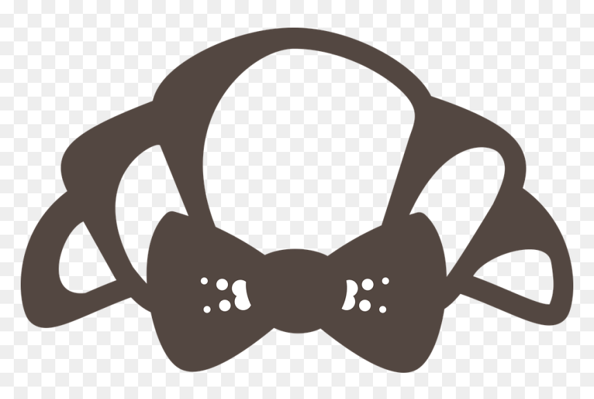 Croissant, Fancy, Bow, Tie, Bowtie, Breakfast, Lunch - Croissant, HD Png Download - bow tie clipart png