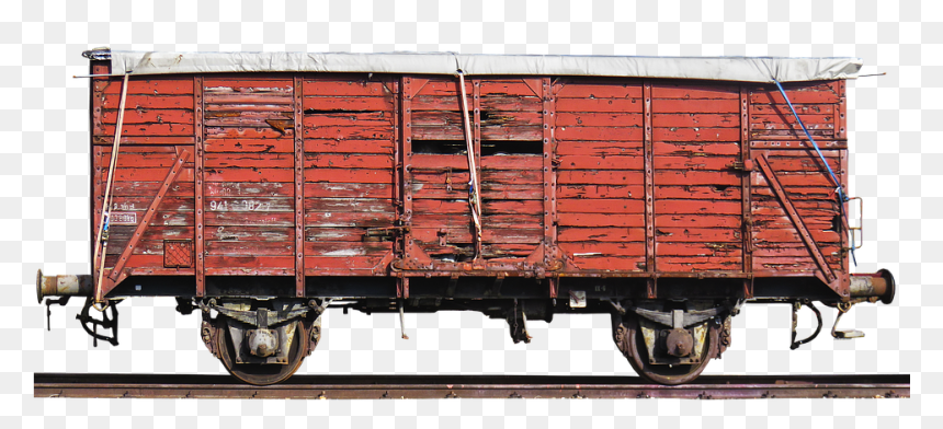 Wagon, Goods Wagons, Railway, Old, Historically - Railroad Car, HD Png Download - old train png