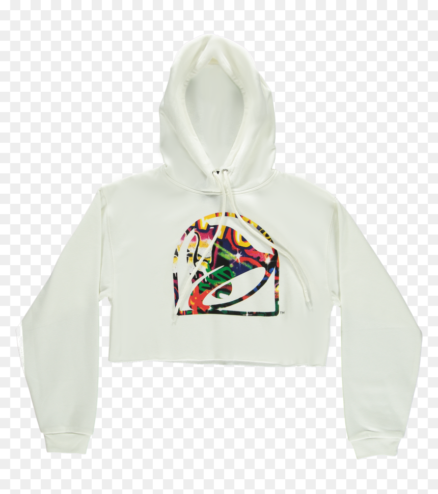 Taco Bell Graphic Cropped Hoodie, $22 - Taco Bell Crop Top, HD Png Download - forever 21 png