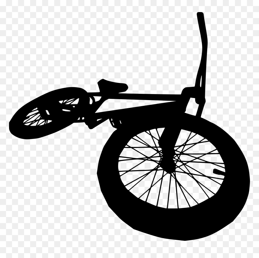 Bike Silhouette Transparent, HD Png Download - bike tire png