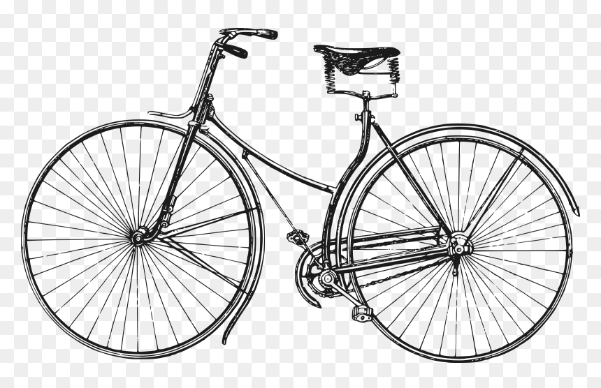 Old Bicycle Clip Arts - Old Bicycle Vector Png, Transparent Png - bike tire png