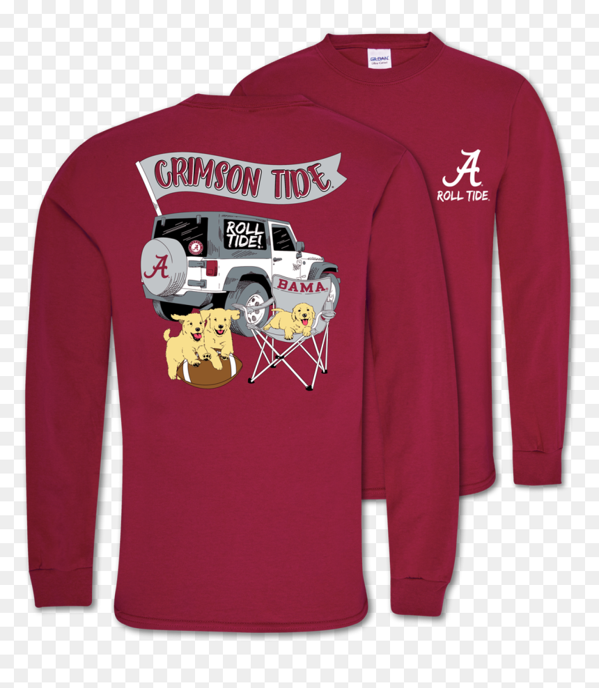 Southern Couture Alabama Jeep Cardinal Red Ls - Simply Southern Fsu T Shirt, HD Png Download - roll tide png