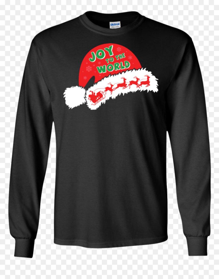 Christmas T-shirt Joy To The World Black / Small Ls - Adidas Son Goku T Shirt, HD Png Download - joy to the world png
