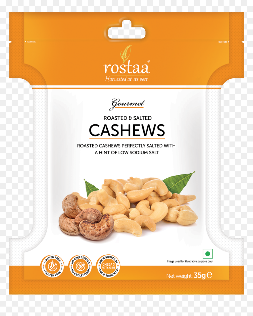 Transparent Cashews Png - Rostaa Roasted Salted Cashew, Png Download - cashews png
