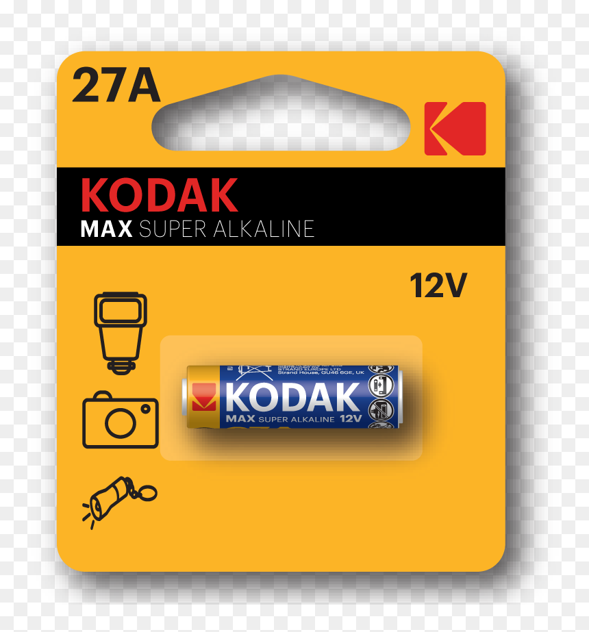 Kodak Super Alkaline 27a - Kodak Ultra Alkaline 23a Batteries, HD Png Download - kodak png